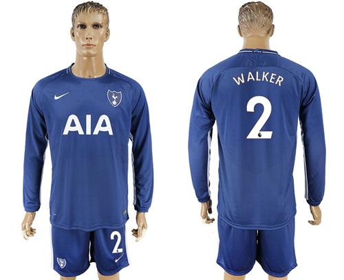 Tottenham Hotspur #2 Walker Away Long Sleeves Soccer Club Jersey - Click Image to Close